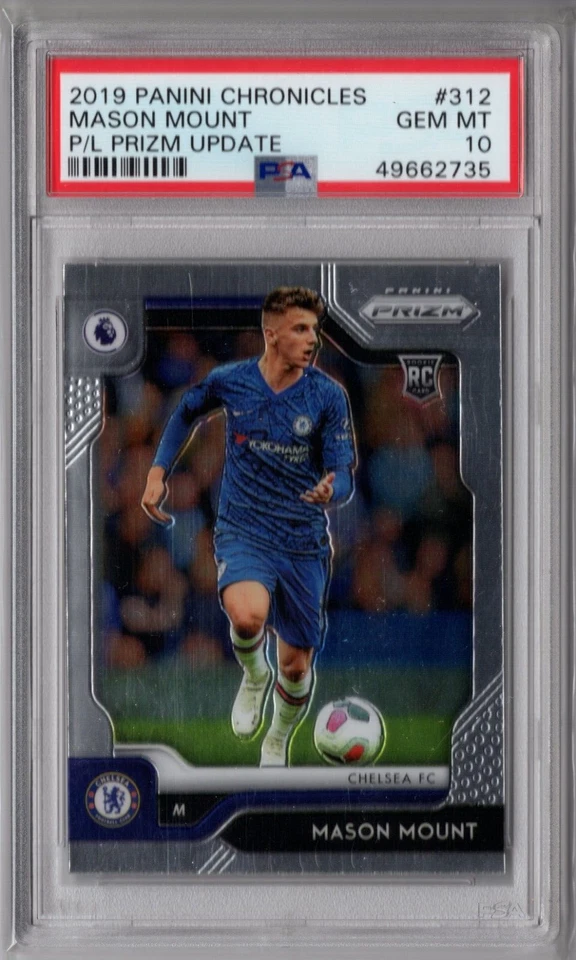 Mason Mount 2019-20 Chronicles EPL Prizm Update #312 Rookie RC PSA 10 Man United - Image 1 of 1