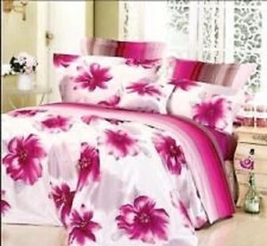 Honolulu Pink Hibiscus Flower Queen Bed Quilt Set - Phase 2 - Picture 1 of 1