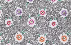 KAFFE FASSETT DIANTHUS WHITE PWGP138 29” X WOF original issue - Picture 1 of 2