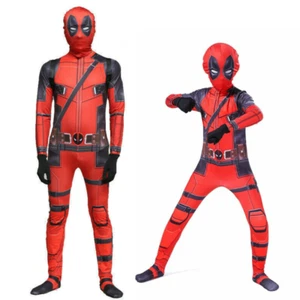 Halloween Party Deadpool Spiderman Kid Boys Adult Jumpsuit Fancy Cosplay Costume - Picture 1 of 20
