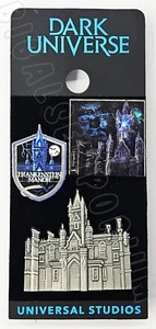 Epic Universe Dark Universe Darkmoor Frankenstein Manor Castle 3 Pin Set NEW - Picture 1 of 2