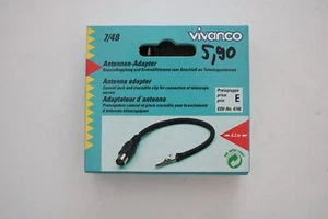 Vivanco 7/48 Antenne- Adapter koaxial Kupplung und Krokodil klemme (W18) - Photo 1/5
