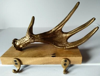 Medias de asta rústica de Navidad 12" X 5,5" tela de color dorado en la parte inferior Foto 1 de 4