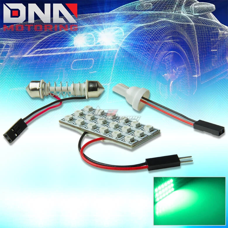 T10 T13 18 SMD 18SMD 3528 COCHE/CAMIÓN VERDE LED INTERIOR CÚPULA/MAPA BOMBILLA/PANEL Foto 1 de 1