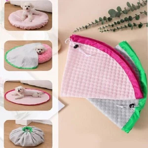 Round Summer Cat Mat Adjustable Drawstring Storage Bag Floor - Picture 1 of 14