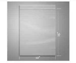 300 12x15 Clear Plastic Zipper Poly Locking Reclosable Bags 2 MiL - Picture 1 of 5