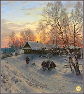 Winter Evening 584 - Chart Counted Cross Stitch Pattern Needlework craft - Image 1 of 4