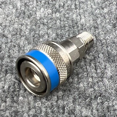 世伟洛克 SS-QC4-B-4PMK5 1/4 英寸 NPT 公头蓝色快速连接车身 QC4 二手 — 第 1/4 张图片
