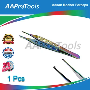 1 Premium Grade (3mm) 5 Hole Adson Tissue Forceps 1X2 Multi Color Platform 12cm - Picture 1 of 3