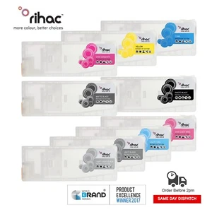 8 x RIHAC Refillable Cartridges for Epson Stylus 7880 9880 VLM ink T6026 T6036 - Picture 1 of 3