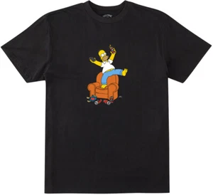 Billabong Simpsons Duff Homer Short Sleeve T-Shirt in Black - Picture 1 of 2