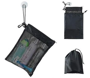 Shower Bag Tote Mesh Caddy Toiletry Organizer 12l X 9w Compact And Lightweight - Picture 1 of 7