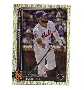 Starling Marte 2025 Topps Series 1 Silver Crackle Foil Board #173 - Picture 1 of 1