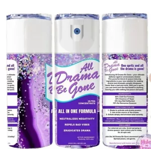 All Drama Be Gone Funny Sarcastic 20oz Tumbler Insulated Travel Mug - Picture 1 of 3
