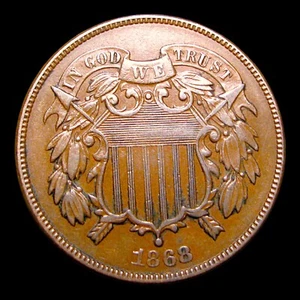 1868 Two Cent Piece 2cp ---- Nice Coin ---- #514E - Picture 1 of 4
