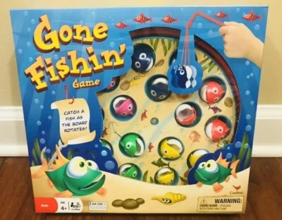 NEW toy motorized GONE FISHIN'  Fishing Game catch fish kids gift poles toy  - Image 1 of 4