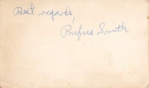 RUFUS SMITH Signed Best Regards 3X5 Index Card Actor/Annie Get Your Gun COA