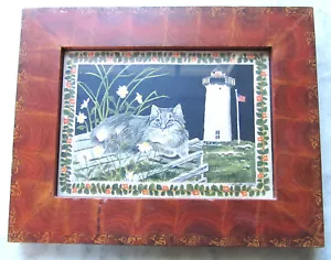 Claudia Hopf Scherenschnitte Framed Picture Kennebunk ME - Picture 1 of 11