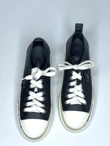 Dolce & Gabbana Womens Black Portofino Sneakers US9 EU39 Lace Up Made In Italy - Picture 1 of 11