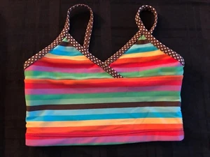 Circo Toddler Girl Bikini Stripe Polka Dot Swim Top Size 2T - Picture 1 of 4
