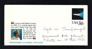 Clyde Tombaugh cubierta firmada astrónomo que descubrió Plutón en 1930 - Imagen 1 de 1