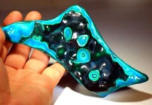 6,25 Zoll 8,5 Unzen Top Vivid Chrysocolla mit Malachit, Kongo! CR203 - Bild 1 von 6