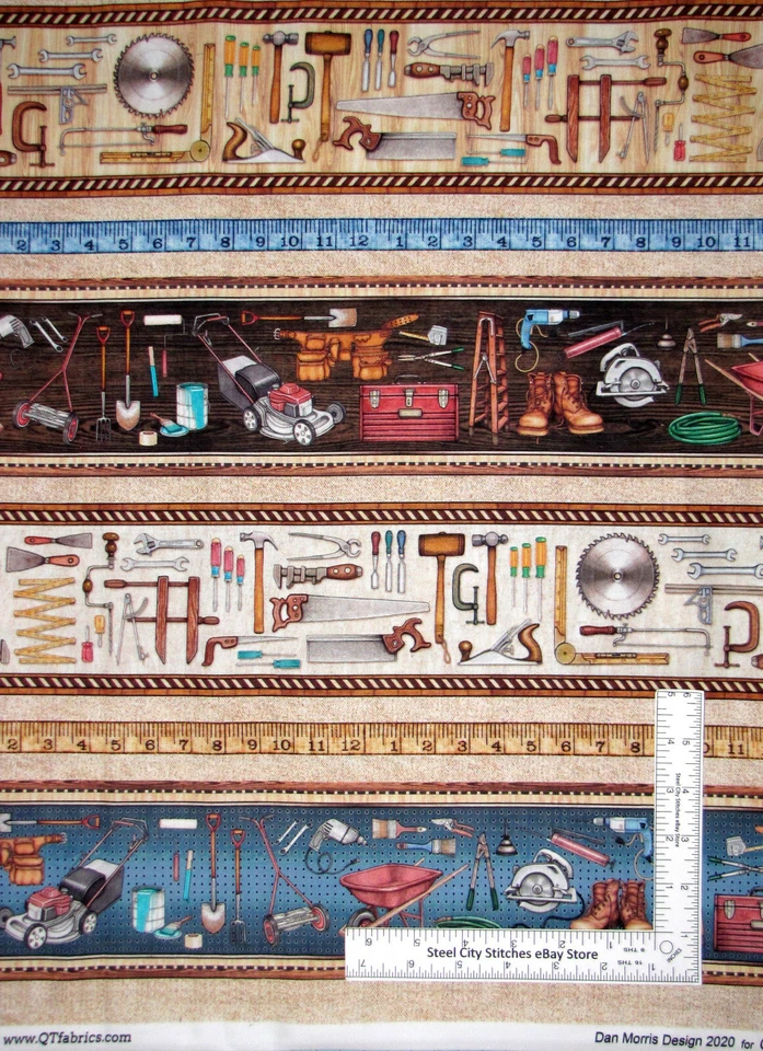 Herramienta Tela Jardín Trabajo Hombre Herramientas Rayas Beige Poco Práctico Algodón QT Yarda Foto 1 de 1