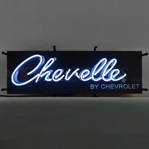 Chevelle by Chevrolet Junior Car Dealer Car Garage Neon Light Sign 29" by 10" - Picture 1 of 1