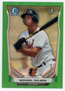 2014 Bowman Chrome Michael Ohlman Green Refractor #BC71 #/75 Orioles - Picture 1 of 1