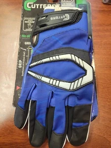 Cutter X40 Football Gloves Adult Small Blue - Picture 1 of 5