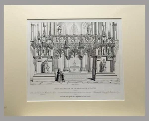 (P1) 1857 Incisione Originale con ARCHITETTURA PASSEPARTOU - (05660) - Foto 1 di 2
