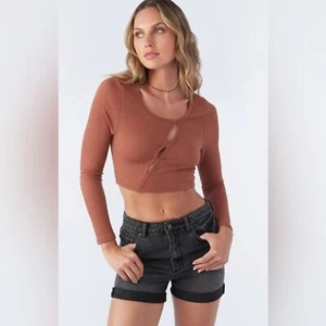 O'Neill Emery Cutout Strick Crop Top Medium Neu ohne Etikett - Bild 1 von 7