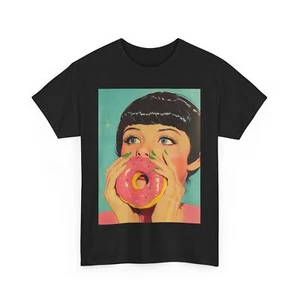 CAMISETA VINTAGE DONUT POP ART CAMISETA HOMBRES MUJERES ROPA DE CALLE COMIDA FETICHE CAMISETA PERVERTIDA - Imagen 1 de 21