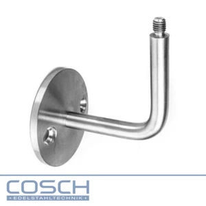 Acero Dos Orificios Soporte Pasamano V2A Pulido Con Plano Ronde Rosca Exterior - Imagen 1 de 1
