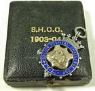 Antique Sterling Silver Enamel Gold Watch Fob Medal Sutton Hospital Football Cup