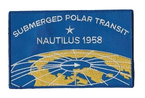 Sottomarino US Navy USS Nautilus SSN571 Polar Transit patch bandiera bandiera bandiera di battaglia - Foto 1 di 1