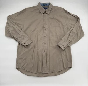 Pendleton Shirt Mens Large Tan Button Down Long Sleeve Pocket Casual 100% Cotton - Picture 1 of 7