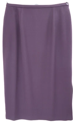 Falda lápiz larga recta de poliéster púrpura berenjena talla 16 KAREN SCOTT para mujer Foto 1 de 4