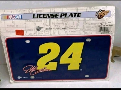 Jeff Gordon #24 Blue 2003 Souvenir License Plate by J.G. Motorsports New Vintage - Image 1 of 4