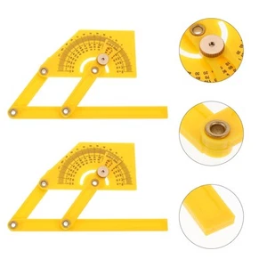 2 Pcs Angle Protractor Measuring Arm Ruler Goniometer Machinist - Picture 1 of 12