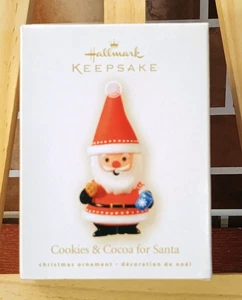 Galletas y cacao Hallmark Keepsake 2006 para adorno de árbol de Navidad de Santa Claus - Imagen 1 de 3