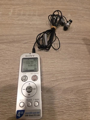 GRABADORA DE VOZ DIGITAL SONY IC ICD-UX523 PORTÁTIL USB 4GB RANURA PARA TARJETA MICRO SD E2 Foto 1 de 4