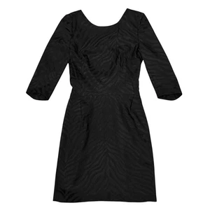 The Kooples Kleid mit tiefem Rücken Ton in Ton Zebramuster schwarz - Größe EUR 34 / US 4 - Bild 1 von 12