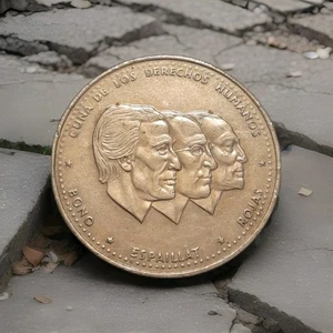 1986 medio Peso (1/2 $) Republica Dominicana Humanitarian Edition  M - Bild 1 von 2