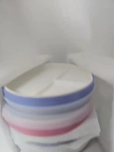 Kinder 6,7" Porzellan Weiß Teller mit Silikonhüllen Geteilt Teller 4er Set - Bild 1 von 5
