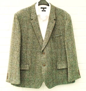 Genuine Harris Tweed men's grey herringbone blazer Jacket 54" - Picture 1 of 7