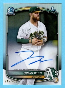 Tommy White 2025 Bowman Cromo 1er Año Refractor Autógrafo Automático 245/499 A's - Imagen 1 de 2