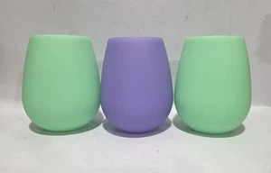 3er Set Fegg wiederverwendbare unzerbrechliche Silikonbecher - Bild 1 von 8