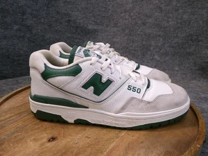 New Balance 550 White/Green Men's US Size 10 D Leather Sneakers Shoes BB550WT1 - Picture 1 of 13