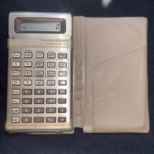 Vintage Texas Instruments TI BA-II Executive Business Analyst Calculator W/Case - Picture 1 of 24